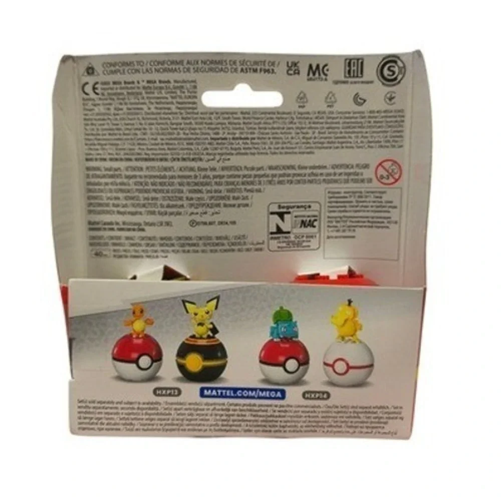 MEGA Pokémon Building Toys Set Pikachu & Zubat 40 Pieces, 2 Poseable Characters